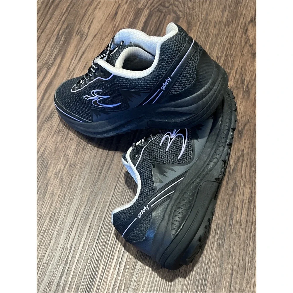 Mint Gravity Defyer Mighty Walk Black Lilac Shoes Sneakers Sz 7 Women TB9024FLP